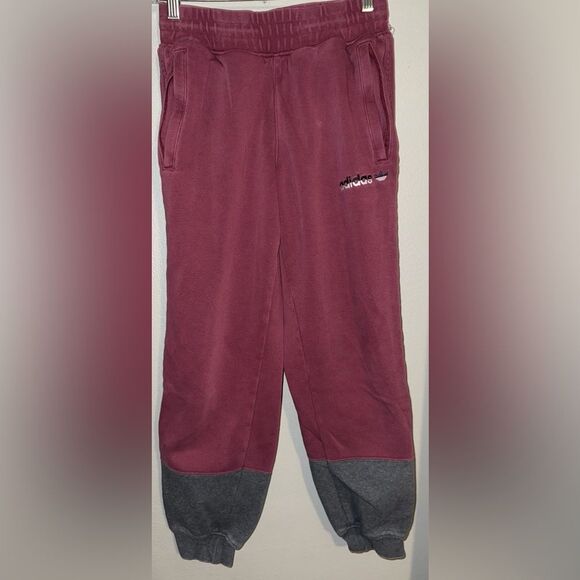 Adidas Burgundy Sweatpants size small #713 - Picture 1 of 10